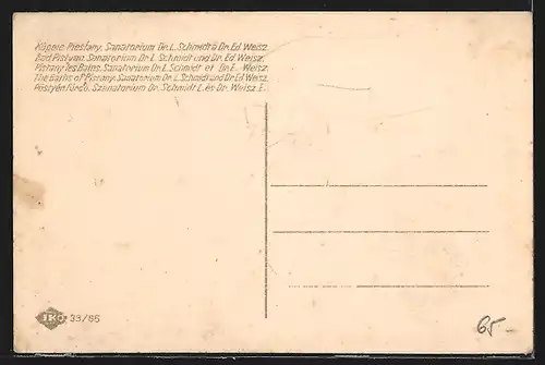 AK Piestany, Sanatorium Dr. L. Schmidt und Dr. Ed Weisz