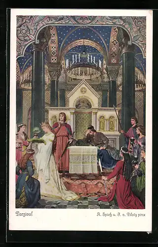 AK Parsival, Amfortas trauert um seinen verstorbenen Vater