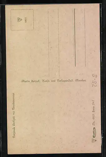 Künstler-AK sign. A. Spiess: Parsivals Hochzeit