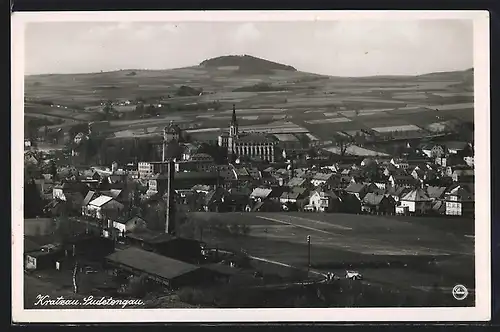 AK Kratzau /Sudetengau, Totalansicht mit Gickelsberg