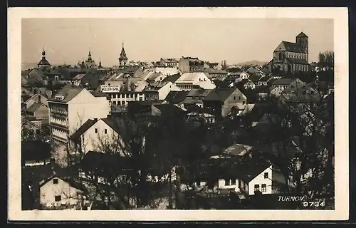 AK Turnov, Totalansicht mit Kirchen