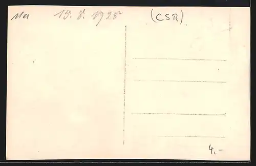 AK Haindorf i. B., Gesamtansicht mit Bergpanorama