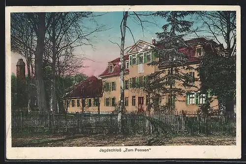 AK Sondershausen / Thüringen, Gasthof Jagdschloss Zum Possen