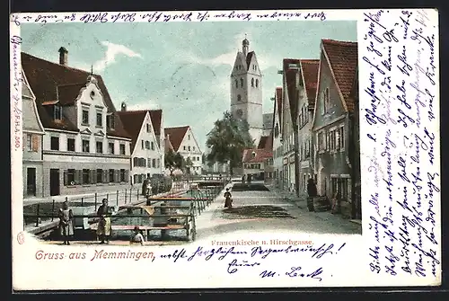 AK Memmingen, Frauenkirche und Hirschgasse