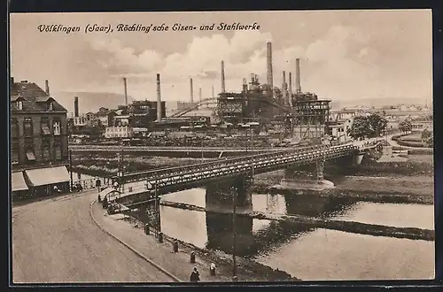 AK Völklingen /Saar, Röchling`sche Eisen- und Stahlwerke