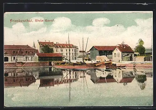 AK Frankenthal, Ortspartie am Rhein-Kanal