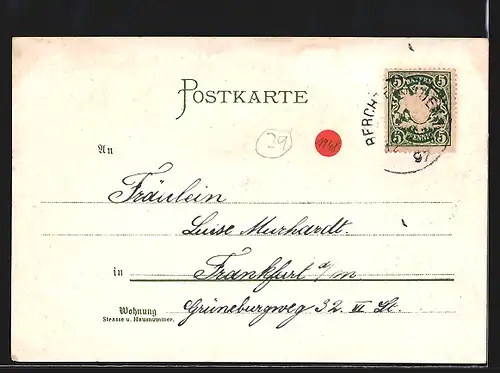 Lithographie Berchtesgaden, Einfahrt in den Ferdinandberg, Strassenpartie Nonnthal, Ortsansicht
