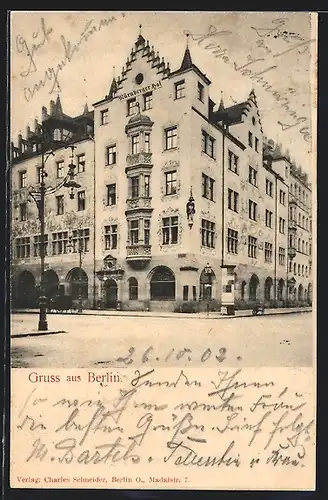 AK Berlin, Gasthaus Nürnberger Hof in der Friedrichstrasse