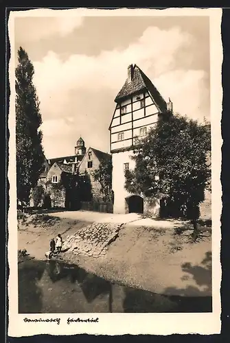 AK Donauwörth, Blick zum Färbertörl