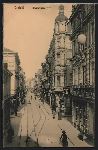 AK Crefeld, Geschäfte in der Hochstrasse