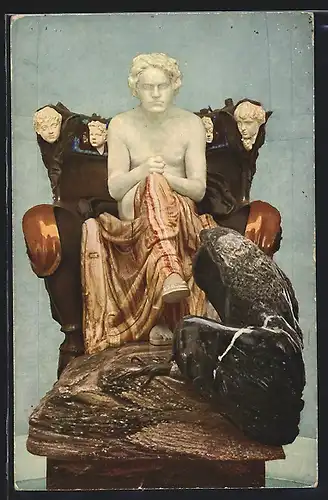 Künstler-AK Max Klinger: Beethoven als olympische Gottheit