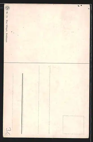 Künstler-AK Max Klinger: Beethoven als olympische Gottheit