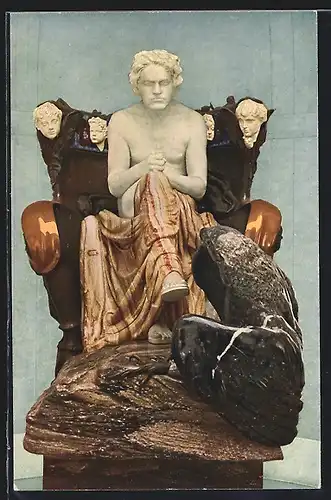 Künstler-AK Max Klinger: Beethoven als olympische Gottheit