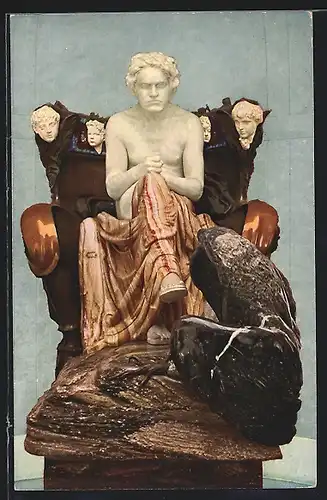 Künstler-AK Max Klinger: Beethoven als olympische Gottheit