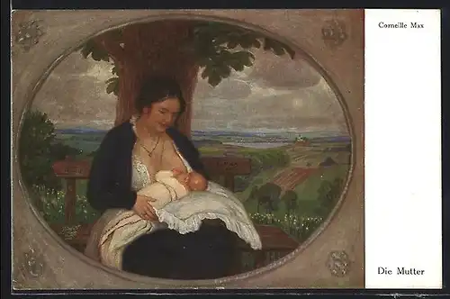 Künstler-AK Corneille Max: Mutter stillt ihr Baby