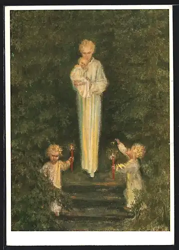 Künstler-AK Maria Spötl: Ich trag` mein Kind zu Dir