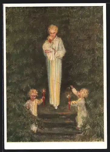 Künstler-AK Maria Spötl: Ich trag` mein Kind zu Dir