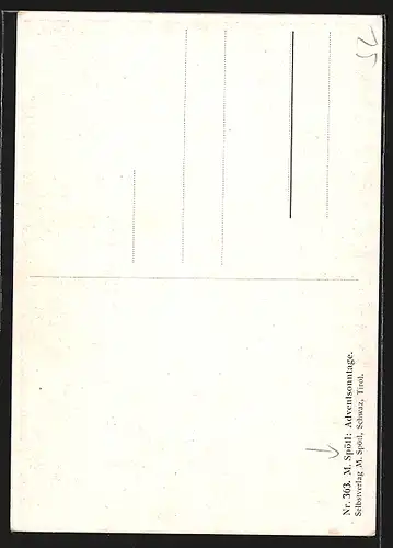 Künstler-AK Maria Spötl: Engel mit Kerzen