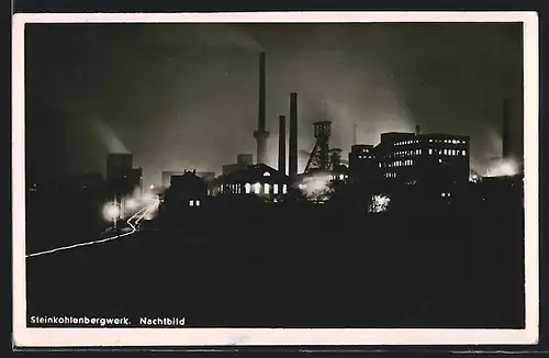 AK Steinkohlenbergwerk während der Nachtschicht
