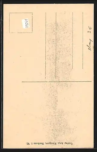 AK Bochum i. W., Bergwerk, Pfeiler in einem Flötz, Kohlengewinnung