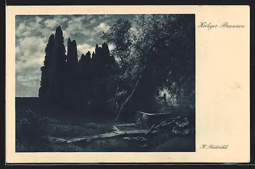 Künstler-AK Hermann Rüdisühli: Heiliger Brunnen