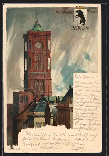 Künstler-AK Heinrich Kley: Berlin, Rathaus in der Königstrasse