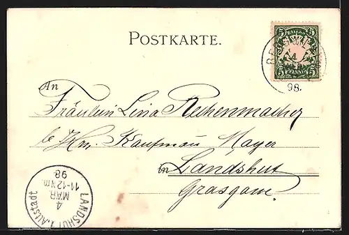 Künstler-AK Heinrich Kley: Nymphenburg vom Wasser aus gesehen, Schwäne