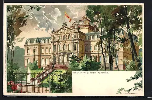 Lithographie Karlsruhe, Erbgrossherzoglicher Palais