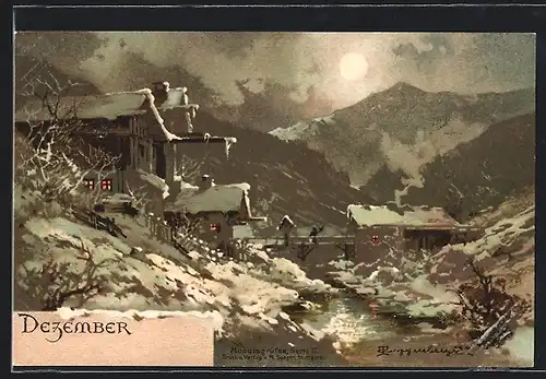 Künstler-AK Theodor Guggenberger: Dezember