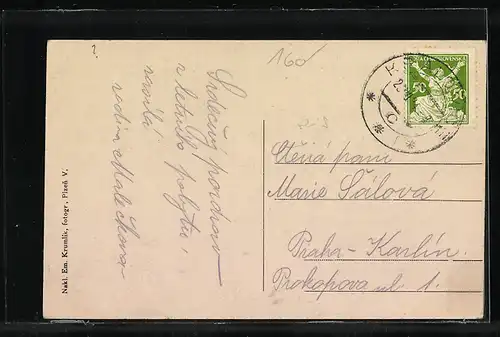 AK Kozlany, Gebäudeansicht, Kirche, Ortspartie