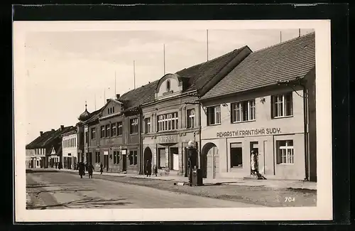 AK Kasejovice, Strassenpartie mit Geschäften