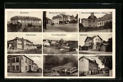 AK Kralovice, Sokolovna, Lidovy dum, Nadrazi