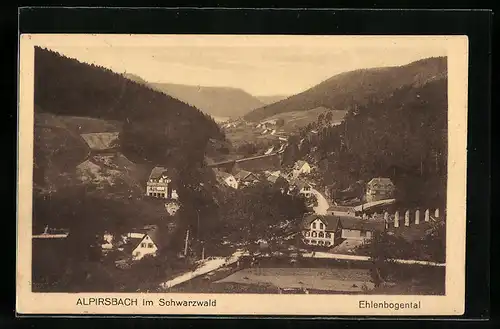 AK Alpirsbach, Ortsansicht mit Ehlenbogental