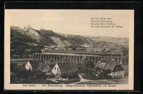 AK Bad Sulza /Thüringen, Die Sonnenburg mit Saline