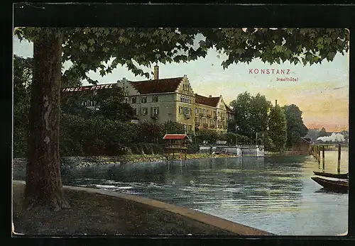 AK Konstanz, Blick auf das Inselhotel