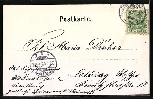 AK Konstanz a. B., Uferpartie mit Kirche und Dampfer