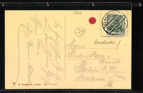 AK St. Andreasberg, Markt mit Ziegenherde