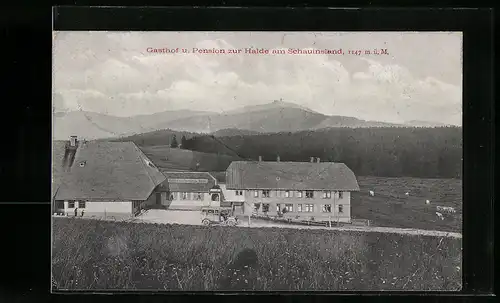 AK Schauinsland, Blick zum Gasthof und Pension zur Halde