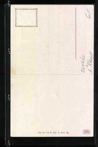 Künstler-AK Well - and then?, Mann bezirzt seine Liebste