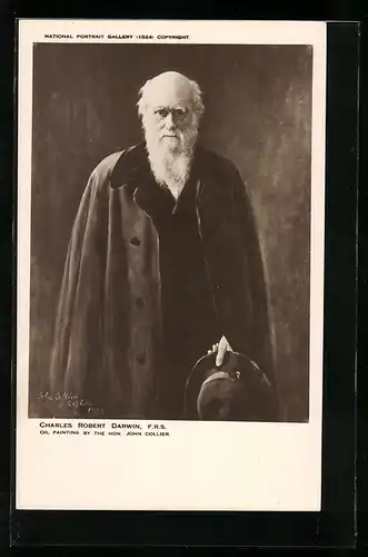 AK Portrait von Charles Robert Darwin, 1809-1882
