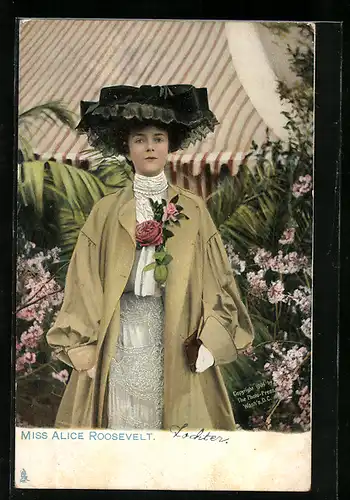 AK Miss Alice Roosevelt, Tochter des Präsidenten der USA