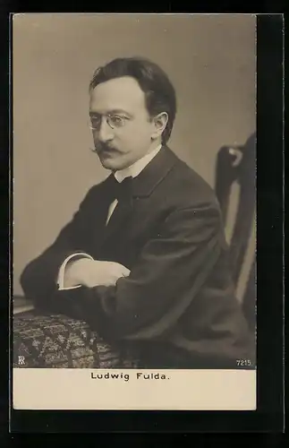 AK Portrait des Dichters Ludwig Fulda