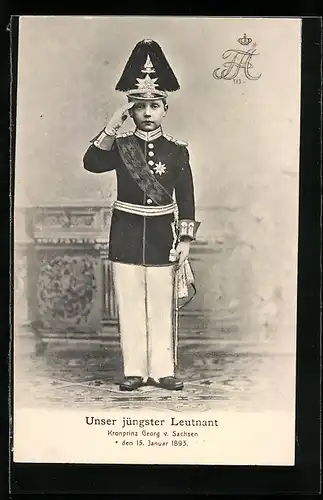 AK Kronprinz Georg von Sachsen in Uniform