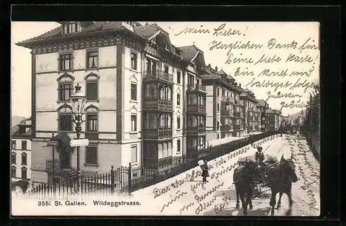 AK St. Gallen, Wohnhäuser in der Wildeggstrasse