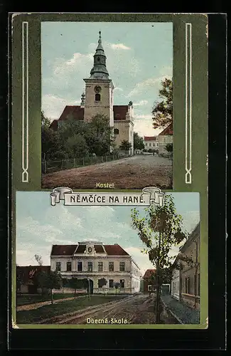 AK Nemcíce na Hane, Kostel, Obecna Skola