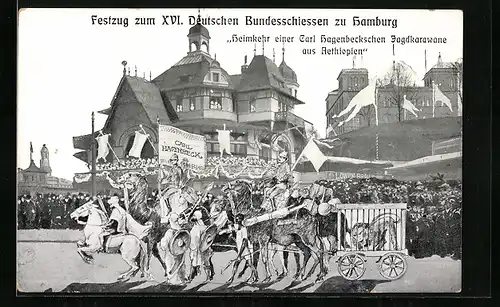 AK Hamburg, Festzug zum XVI. Deutschen Bundesschiessen