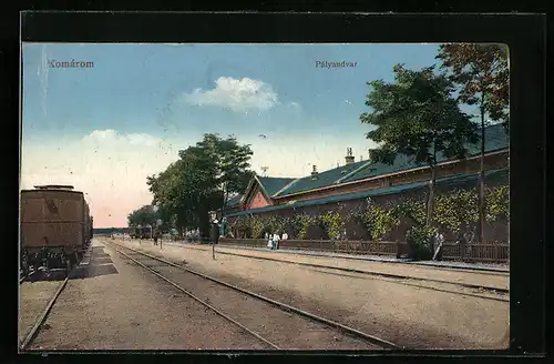 AK Komarom, Palyaudvar, Bahnhof