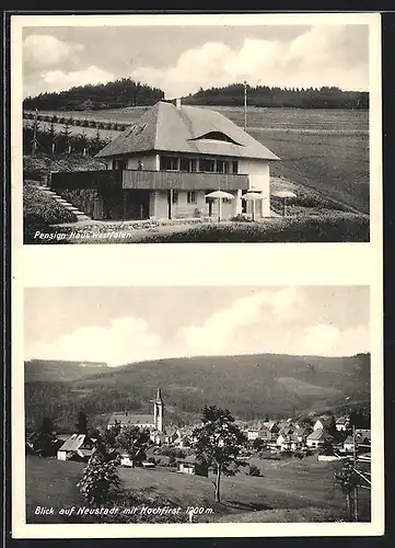 AK Neustadt, Teilansicht Pension Haus Westfalen, Ortsansicht mit Hochfirst