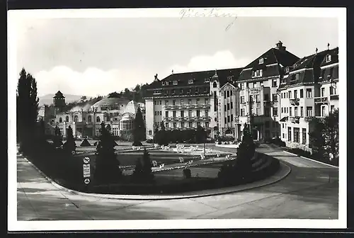 AK Piestany, Thermia Palace Hotel mit Garten