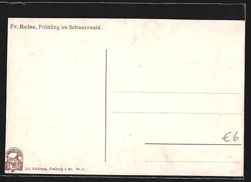 Künstler-AK Fritz Reiss: Frühling im Schwarzwald, Panorama